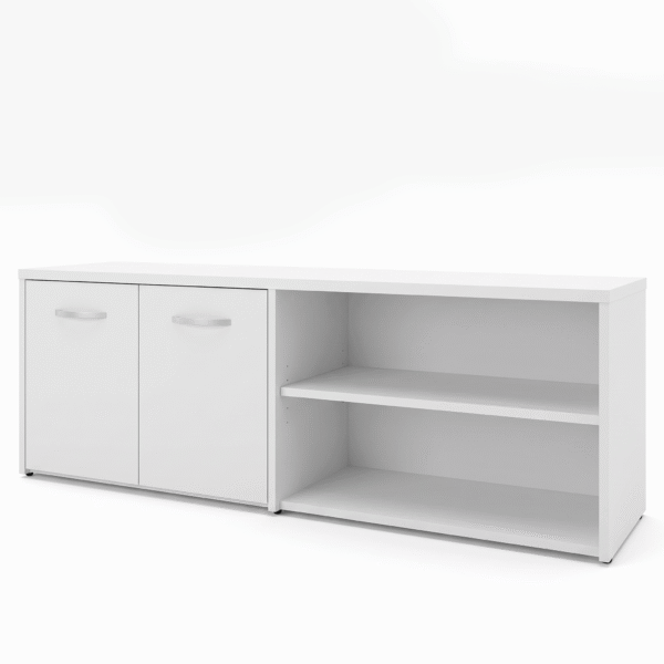 Clear White Storage Credenza