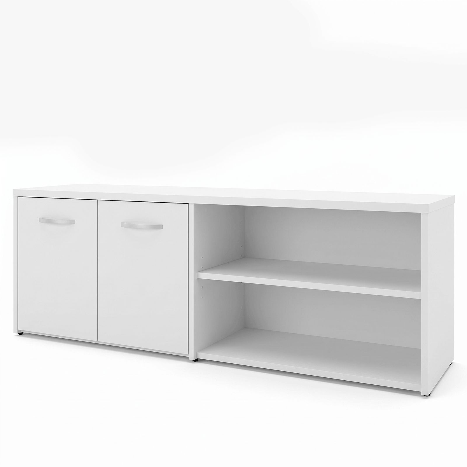 Clear White Storage Credenza
