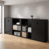 Noir Open-Center Credenza