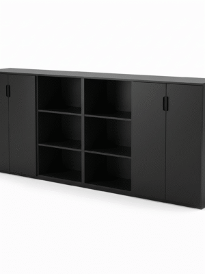 Noir Open-Center Credenza