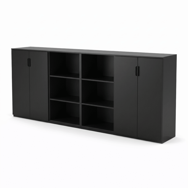 Noir Open-Center Credenza